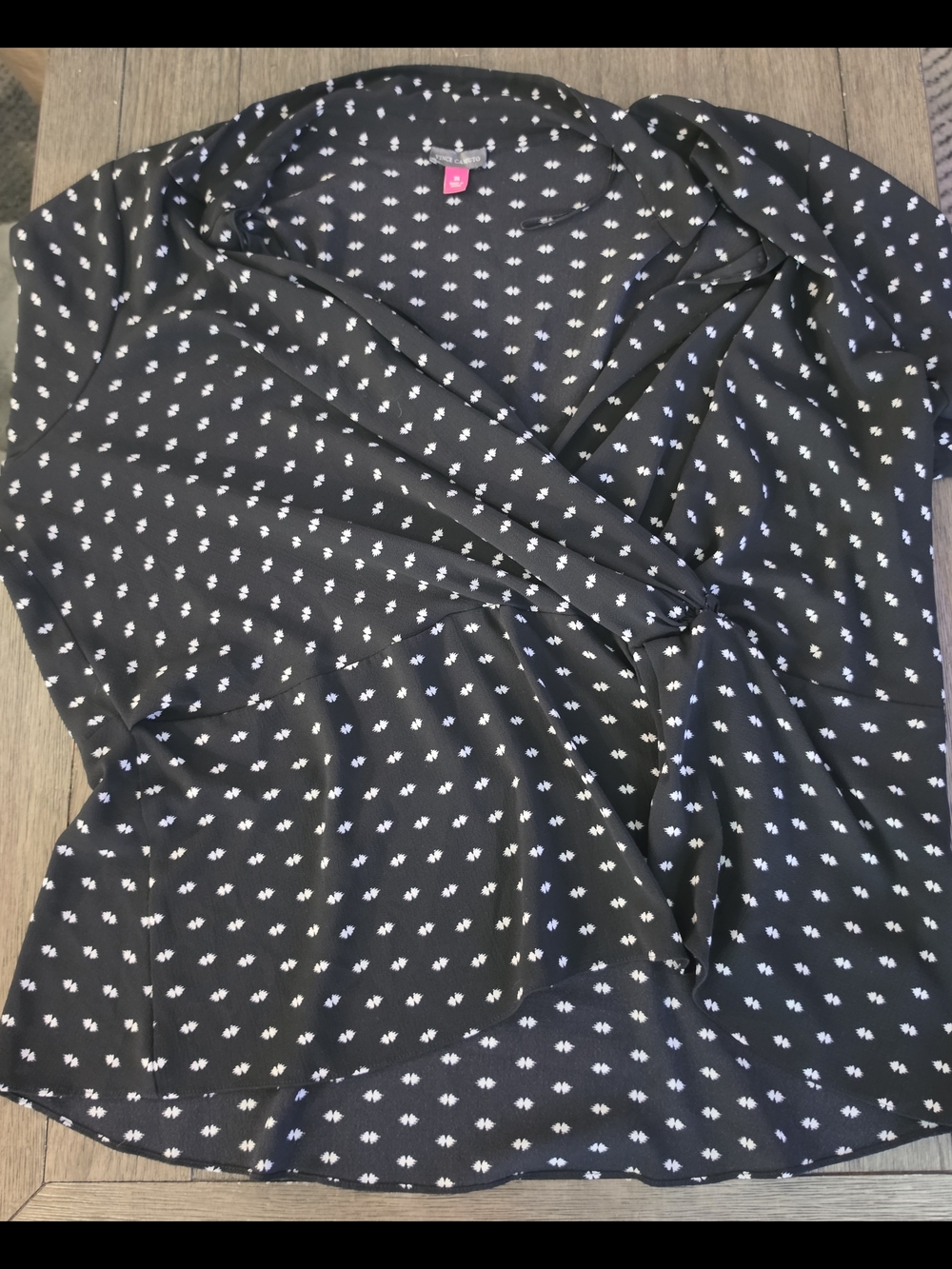 Women’s Vince Camuto Black/White Patterned Printed Blouse Size 3X